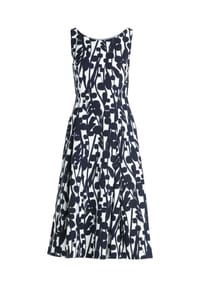 Vera Mont - Cocktailkleid mit Print - Weiß/Dunkelblau