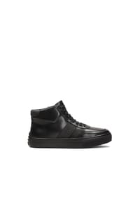 Kazar - Leder-Sneaker mit hohem Schaft und Monogramm-Design - Schwarz