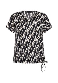 BETTY BARCLAY - Printshirt mit Tunnelzug - Schwarz/Beige