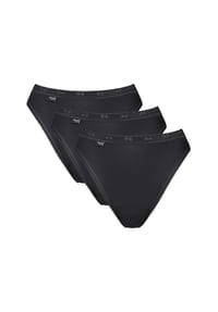 sloggi - Basic+ Taillenslip, 3er-Pack, schmaler Bund, für Damen - BLACK