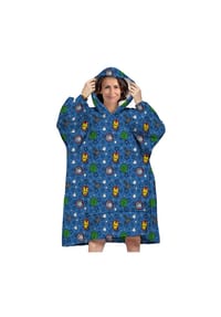 MARVEL - Marvel Avengers Bequemer Überwurf mit Kapuze Kapuzen Poncho für Erwach - 