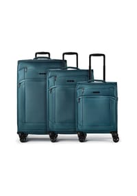 d & n® Travel Line 9804 - Travel Line 9804 4 Rollen Kofferset 3-teilig mit Dehnfalte - black