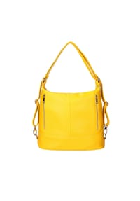 VIOLA CASTELLANI - Konvertierbare Schultertasche zum Rucksack - Yellow