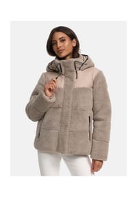 MARIKOO® - Kapuzenplüschjacke Kaguraa 16 - Aubergine