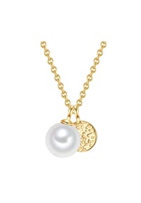 VALERO PEARLS - Damen Kette aus 925/- Sterling Silber in Gelbgold mit Süßwasser-Zuchtperle - gelbgold