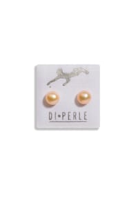 Adelia's - Damen Perlenschmuck 925 Silber Süsswasser Perlen Ohrstecker - naturfarbe