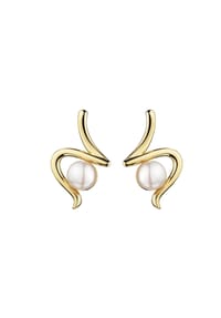 CELESTA® - Damen Ohrstecker, 925er Silber mit Süßwasserzuchtperle - GOLD