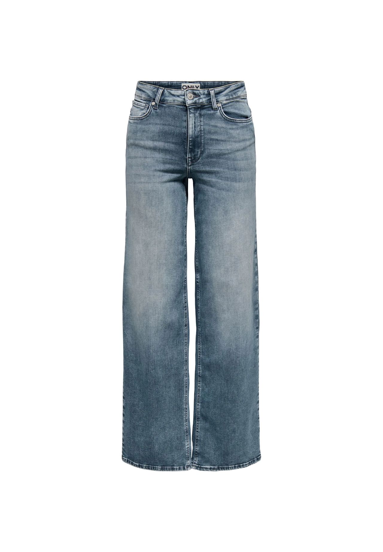Only Damen Grau – Madison – Jeans In Blau Mit Hohem Bund Und Weitem Bein - Bild 7