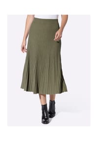 heine - Strickrock - khaki-meliert