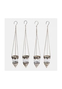 LOBERON Windlichter 4er Set Céleste klar/silber - Windlicht - klar/silber