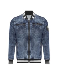 CIPO & BAXX® - Jacke CJ310 Auffällige Stickerei auf der Rückseite - BLUE