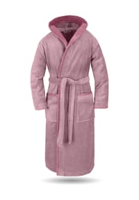 normani® - Unisex Baumwoll-Bademantel Rob - Grau/Hellgrau