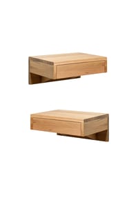 Woodek® - Nachttisch Bo 2er Set, Eiche - beige