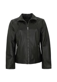 MADDOX - Damen Lederjacke Lammnappa schwarz - schwarz