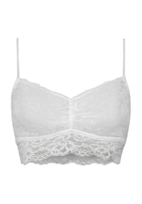 SNOCKS - Bustier, Spitzen-Design, Gummibund, für Damen - 168 WHITE