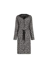 Cawö - Bademäntel Damen Kurzmantel mit Kapuze Two-Tone Leo 851 basalt - 77 - grau