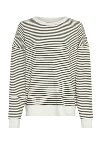 MSCH COPENHAGEN - Sweatshirt "Ima", Rippbündchen, für Damen - 0 OATMEAL/BLACK