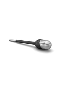 Zack - TAMIO Teeballstab, matt gebürstet; Griff: Kunststoff - silber