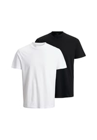 JACK & JONES - T-Shirt Basic Kurzarmshirt in Zweierpack - weiß