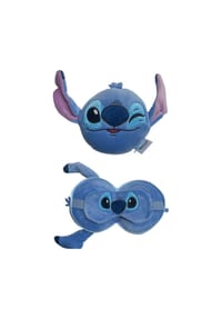 Disney - Disney Lilo & Stitch Reisekopfkissen + Schlafmaske für Kinder und - Blau 17x18x15 cm