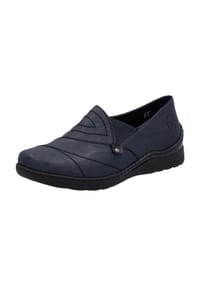 rieker - Slipper, Ziernähte, für Damen - 0 BLAU