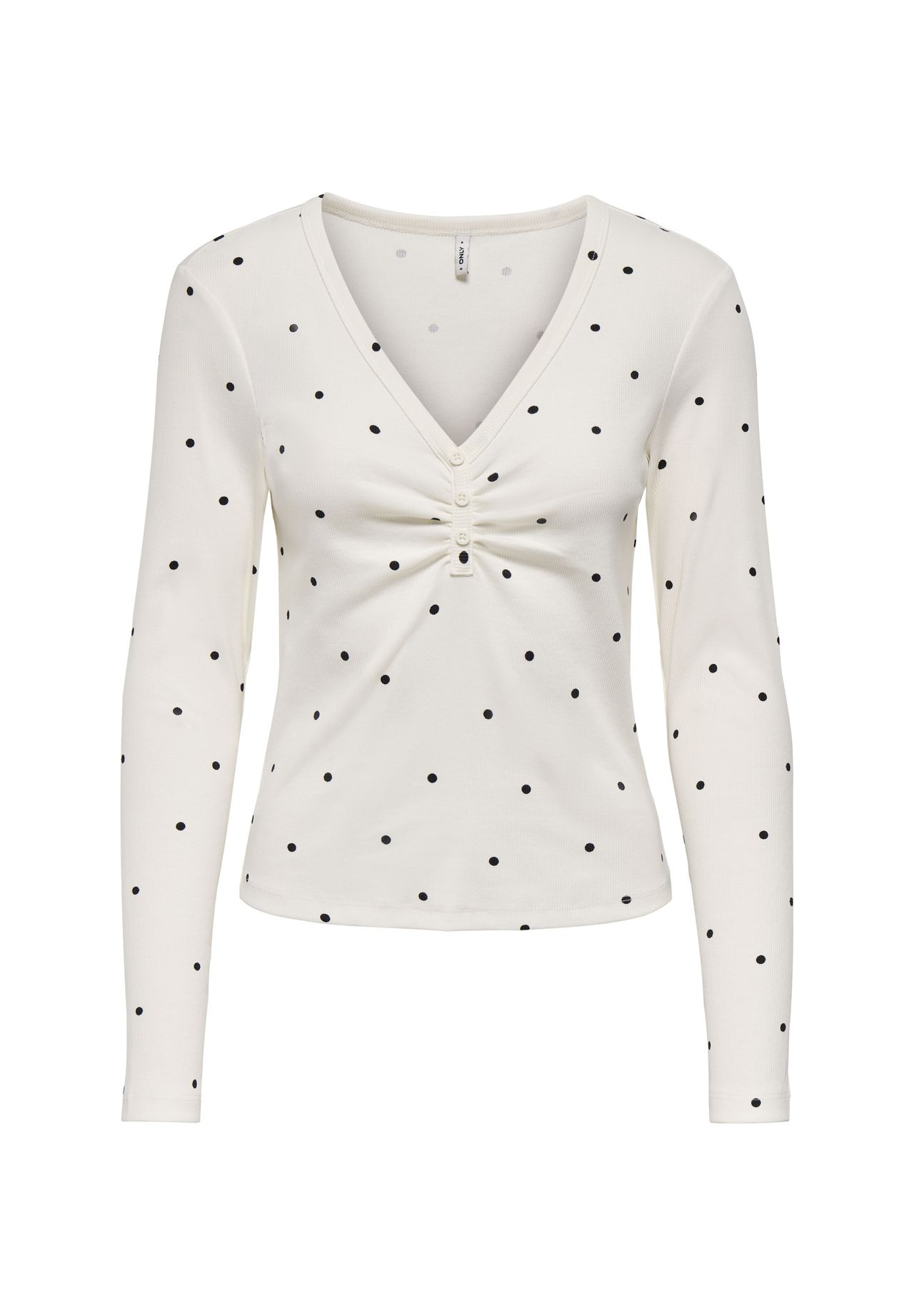 Only - Onlfenja L/S V-Neck Top Jrs Noos Cloud Dancer - Gr. - L - Bild 2