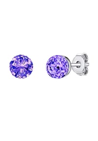 Rafaela Donata - Damen Ohrringe aus 925/- Sterling Silber in Silber mit verziert mit Kristallen von Swarovski® - lila