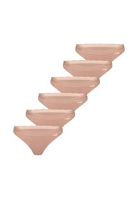 sloggi - String 6er Pack Go Blush - Cameo brown