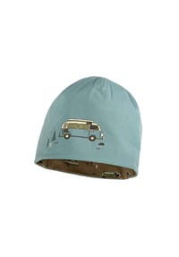 maximo® - KIDS BOY-Beanie Camping Auto reversible - braun/blue washed