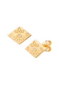 caї - Ohrstecker 925/- Sterling Silber 2 Weißtopas - gelb