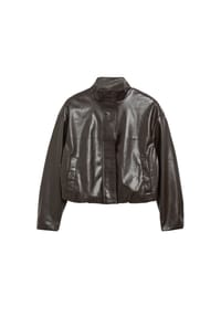 s.Oliver - Kunstlederjacke, Stehkragen, für Damen - 8944  BROWN
