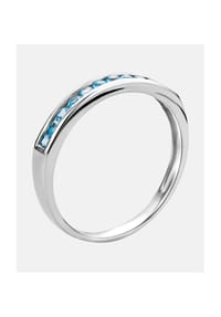 Diamant L'eternel - Ring, mit Blautopas, 375 Weißgold - white gold
