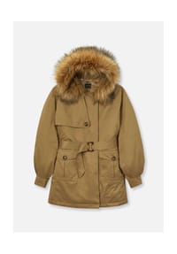 MADELEINE - Parka mit Kapuze und abnehmbarem Fake-Fur - macadamia