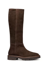 GEOX - Stiefel, Ziernähte, für Damen - C6006 DK BROWN