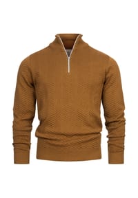 KRONSTADT - Strickpullover KSCarlo Half-Zip - Black