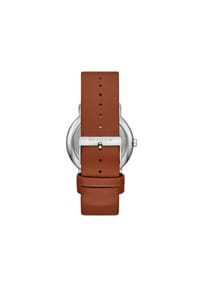 SKAGEN SIGNATUR - Skagen Herren-Armbanduhr Signatur mit Multifunktions-Armband aus braunem Leder, SKW6942 - Silber