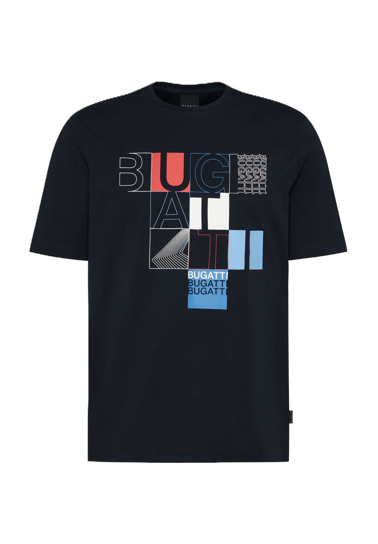 bugatti T-Shirt, Label, Baumwolle, für Herren | GALERIA
