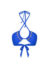 MODA MINX - Bikini-Top SHELL mit einzigartigen Muschelelementen - Azure Blue
