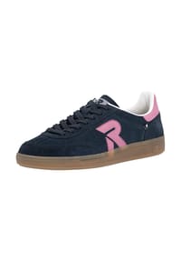 rieker - Glattleder Sneaker - Blau/Pink