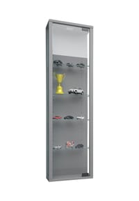 VCM. - Glasvitrine hängend | Vitrine Glas mit ESG-Sicherheitsglas | Maße ca. H. 115 x B. 33 x T. 18 cm| Hängevitrine Glas | Modern und platzsparend | Glas Vitrinenschrank - Stano Mini - 