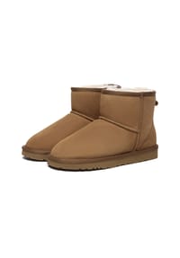 EVERAU® - Damen Leder Kurzstiefel - Ostrich - BLACK