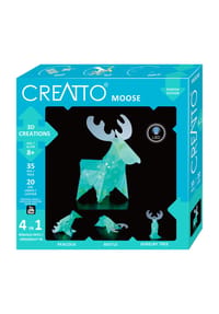 KOSMOS - Creatto Elch, Bastelset, 3D-Puzzle, Nachtlicht, Leuchtfigur, Dekoration, Puzzle, 03478 - 