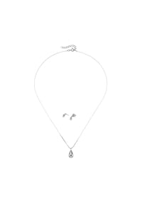 SMART JEWEL® - Schmuckset Anhänger und Ohrstecker Tropfen, Silber 925 - gold