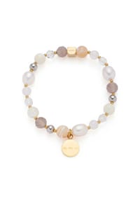 LEONARDO - Damen Armband "Hope", Edelstahl mit Achat - GOLD