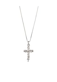 KUZZOÍ - Halskette Anhänger Kreuz 925 Sterling Silber - Silber