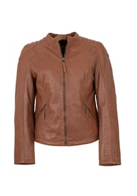 JILANI - Damen Lederjacke Lammnappa cognac - cognac