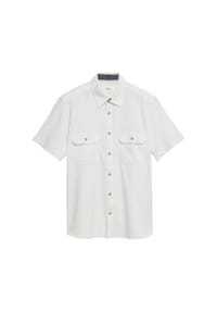 S.Oliver Red Label - Freizeithemd, Kurzarm, Kent, für Herren - 0200 WHITE