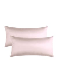 Aspero® - 2x Seiden Kissenbezüge 40x80 cm Alia - Anthrazit