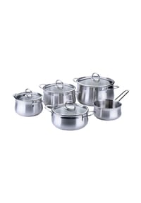 CHEFKOCH trifft FACKELMANN® Topfset Leipzig, 9-teilig - CHEFKOCH - SILBER