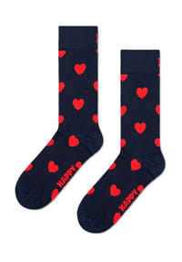 HAPPY SOCKS - Socken "Heart", Herz-Motiv - 6500 NAVY